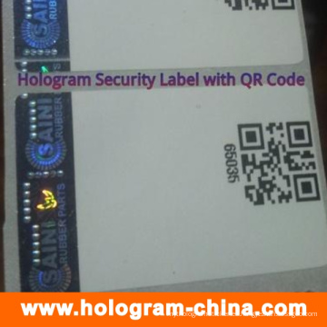 Etiquetas engomadas del holograma de la Anti-falsificación de la seguridad con la impresión del código de Qr